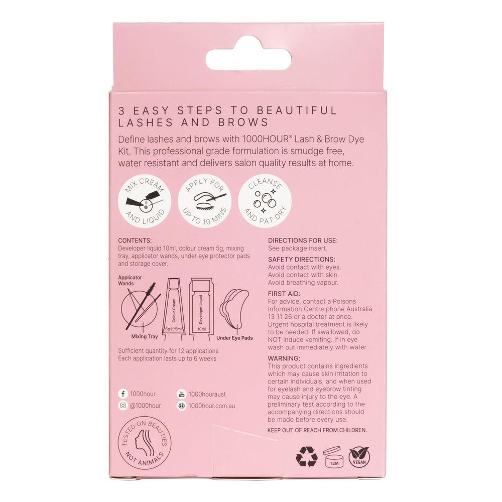 MaxRelief Brow Color Kit shows 12 applications for extended use