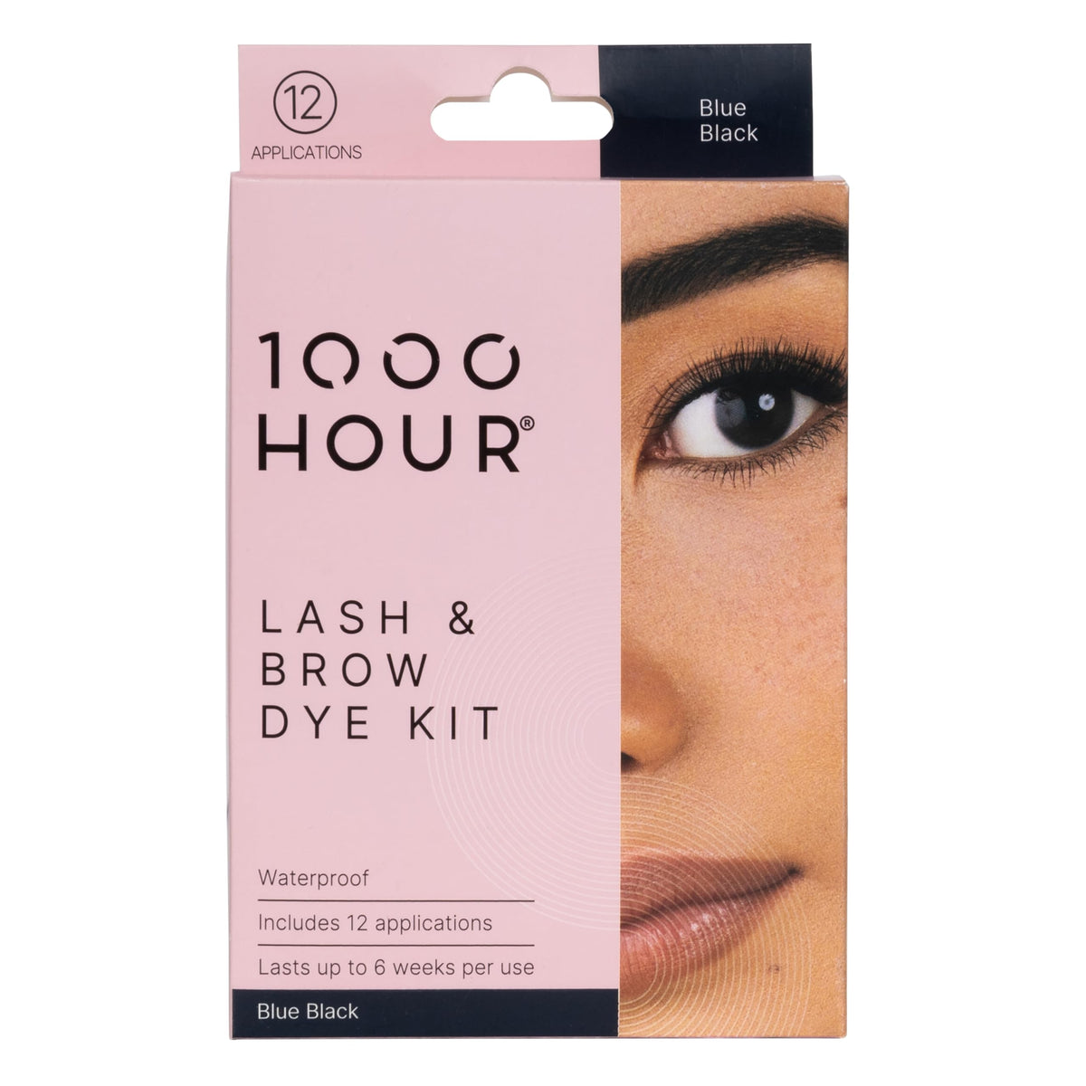 MaxRelief Brow Color Kit Blue Black packaging showing long-lasting brow tint potential