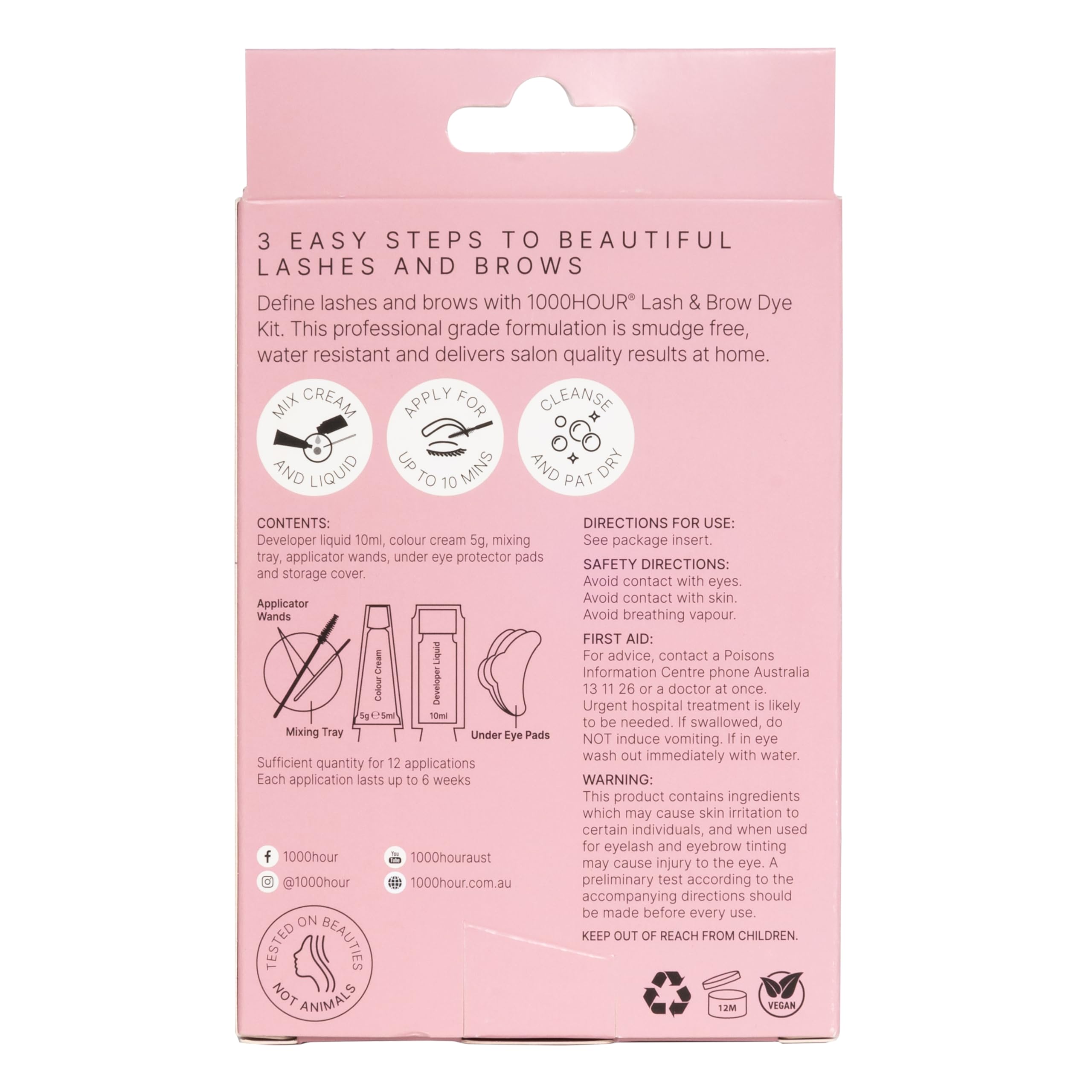 MaxRelief Brow Color Kit blue-black swatches displaying pigment payoff