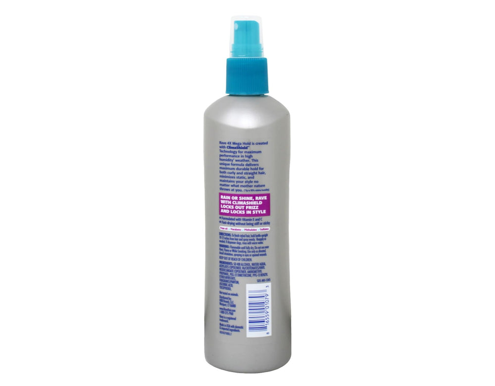 Maxtrv Rave 4X Mega Hairspray pack-of-3 emphasizes value and convenience.