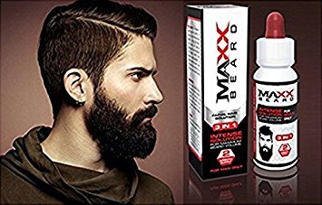 Maxx Beard night application on beard, emphasizing simple routine for improved thickness.