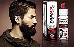 Maxx Beard night application on beard, emphasizing simple routine for improved thickness.