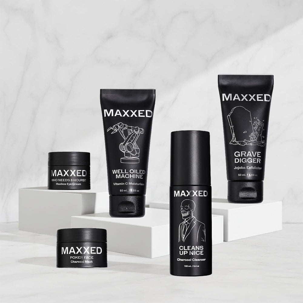 MAXXED Face Wash with activated charcoal for oil control and clean skin.