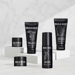 MAXXED Face Wash with activated charcoal for oil control and clean skin.