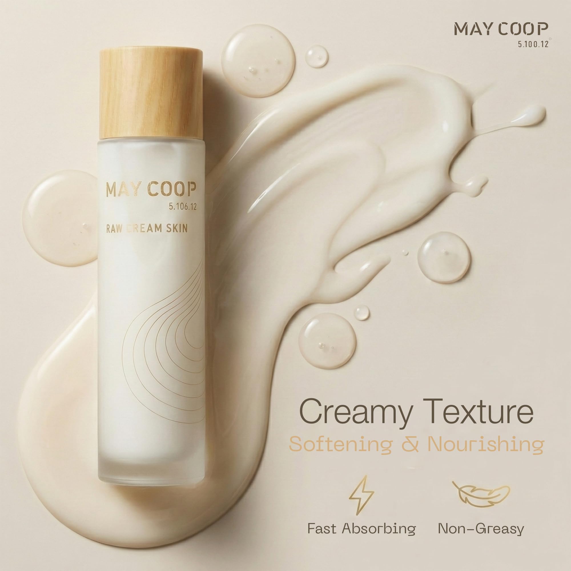 May COOP lightweight hydration texture demonstrates quick absorption.