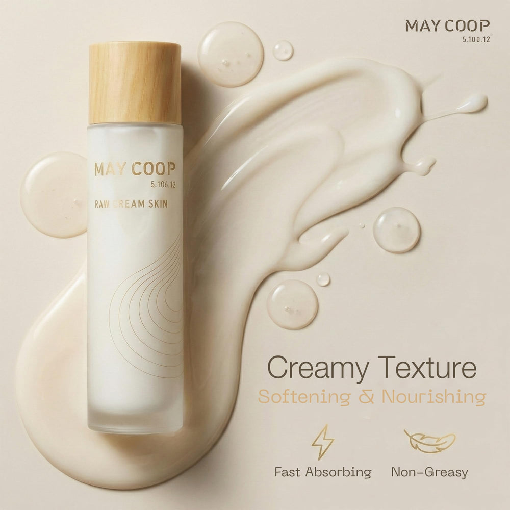 May COOP lightweight hydration texture demonstrates quick absorption.