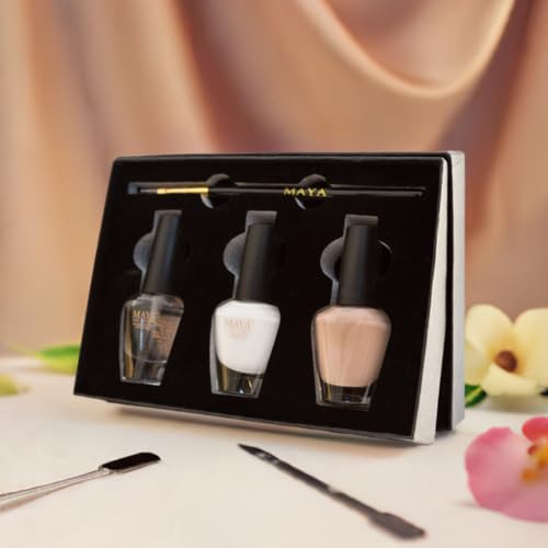 MAYA breathable formula texture on natural nails with comfortable wear.