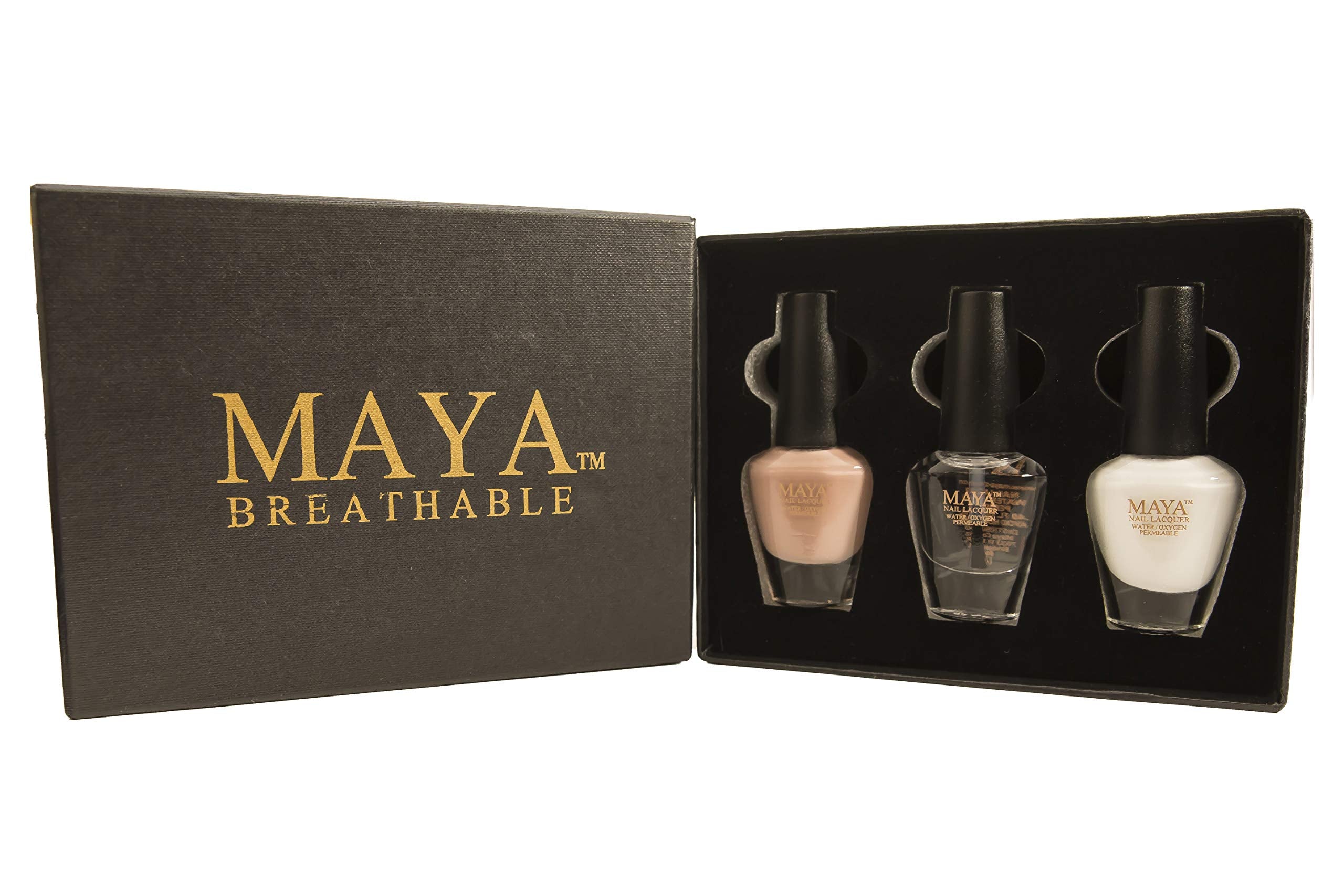 MAYA brush stroke demonstrates even coverage for French tips.
