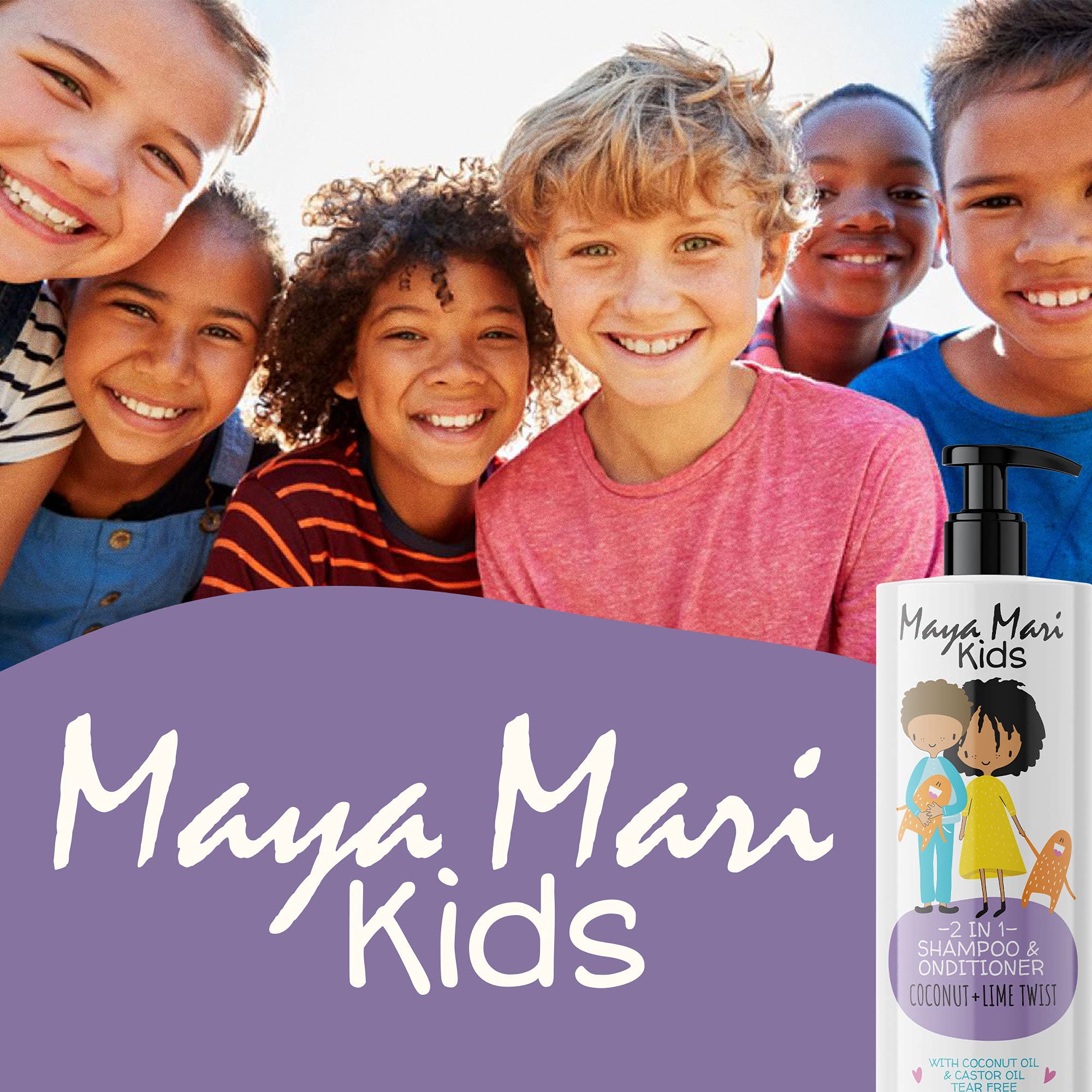 Maya Mari Kids daily-use hair care routine in action.