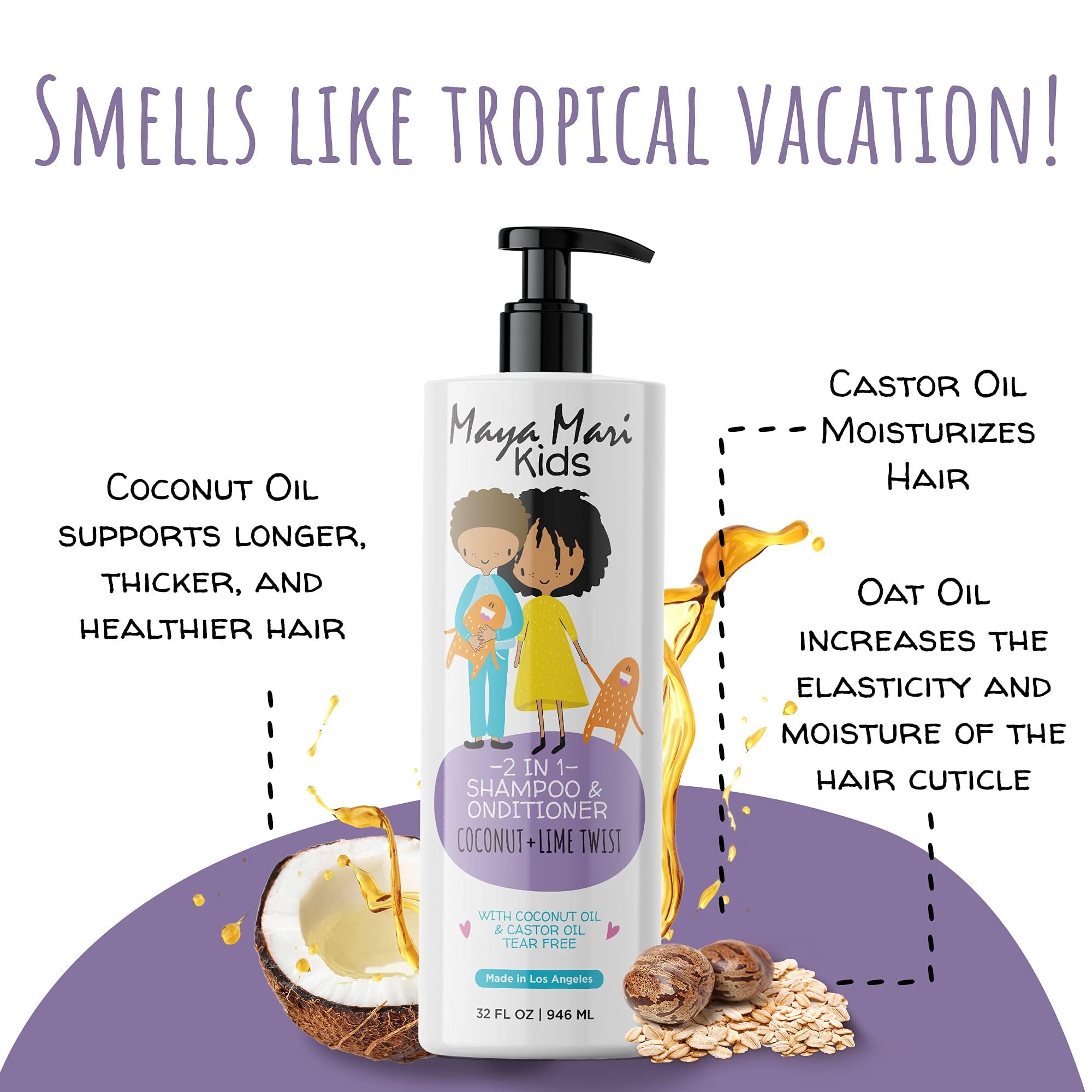 Maya Mari Kids frizz-control care for smooth, manageable hair.