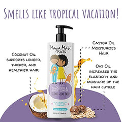 Maya Mari Kids hair gel flexible hold coconut formula for versatile styling.