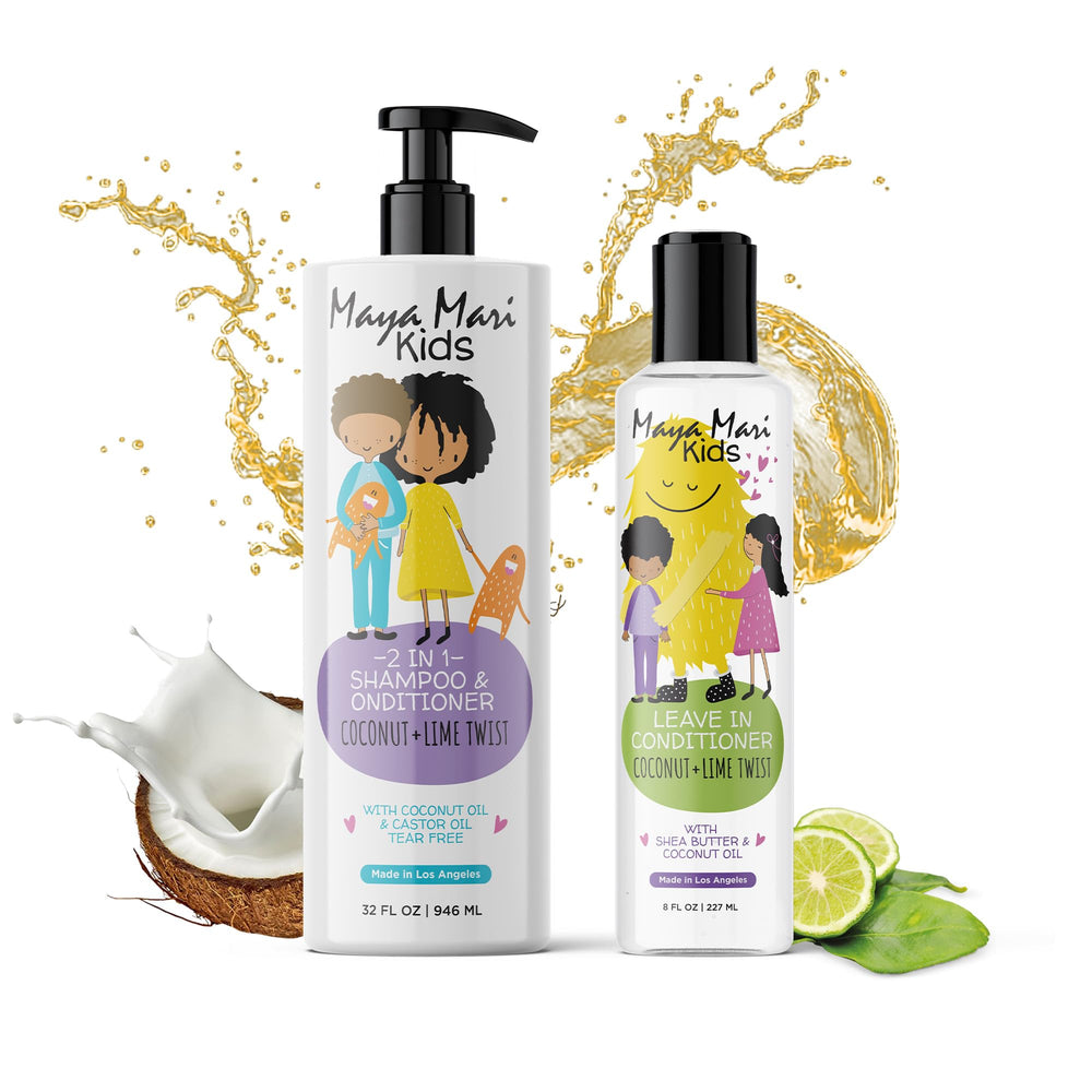 MAYA MARI Ultimate Curls Set shampoo bottle for easy detangling and shine.