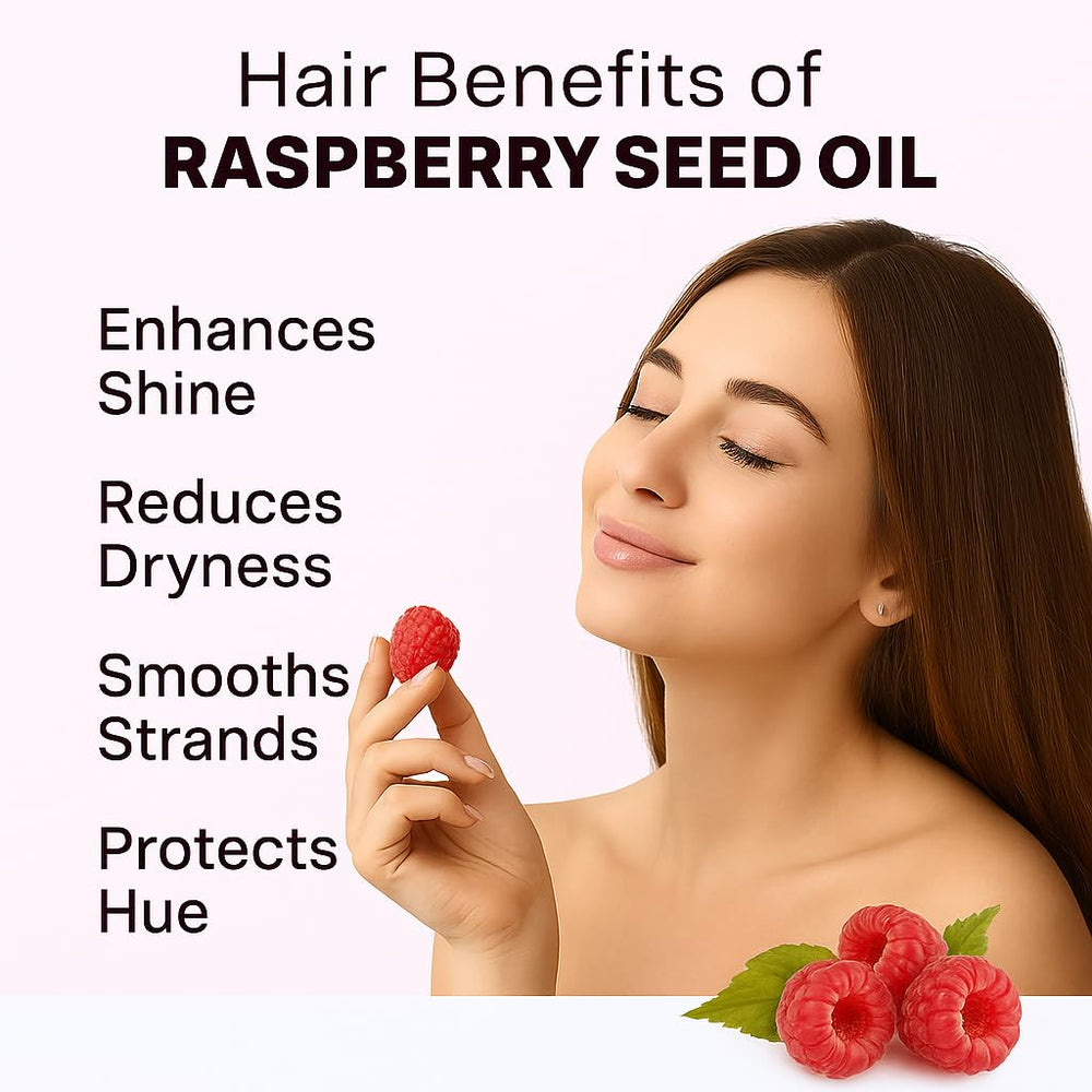 Mayan's Secret Red Raspberry Seed Oil texture close-up shows light, non-greasy feel