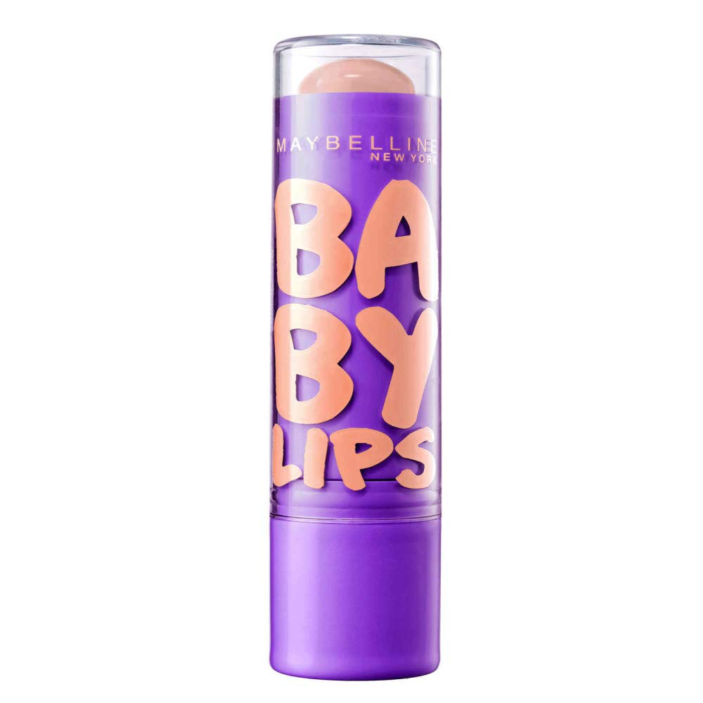 Maybelline Baby Lips Peach Kiss tube offers smooth, hydrating lip care.
