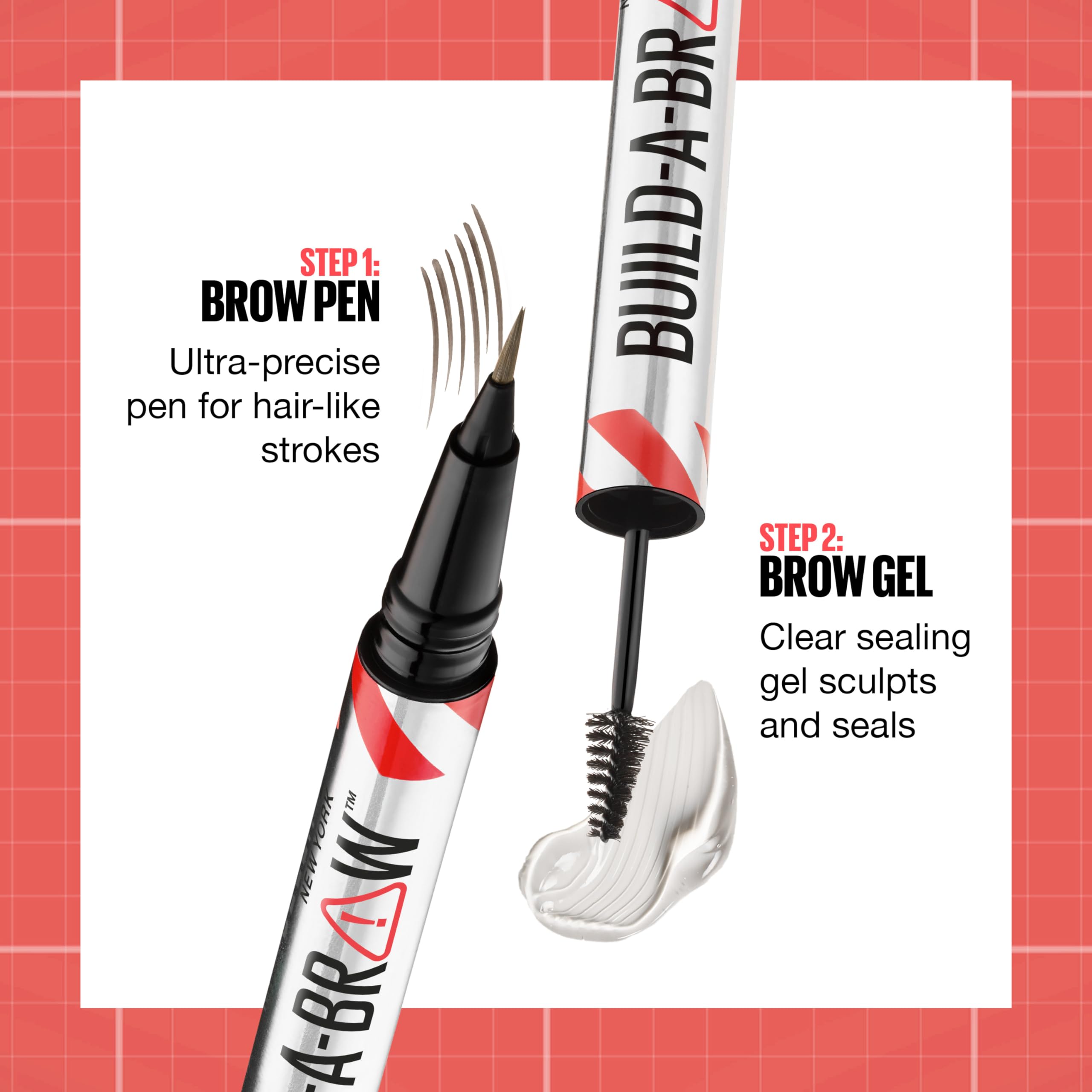 Maybelline Build-A-Brow 2-in-1 kit in action for quick definition.