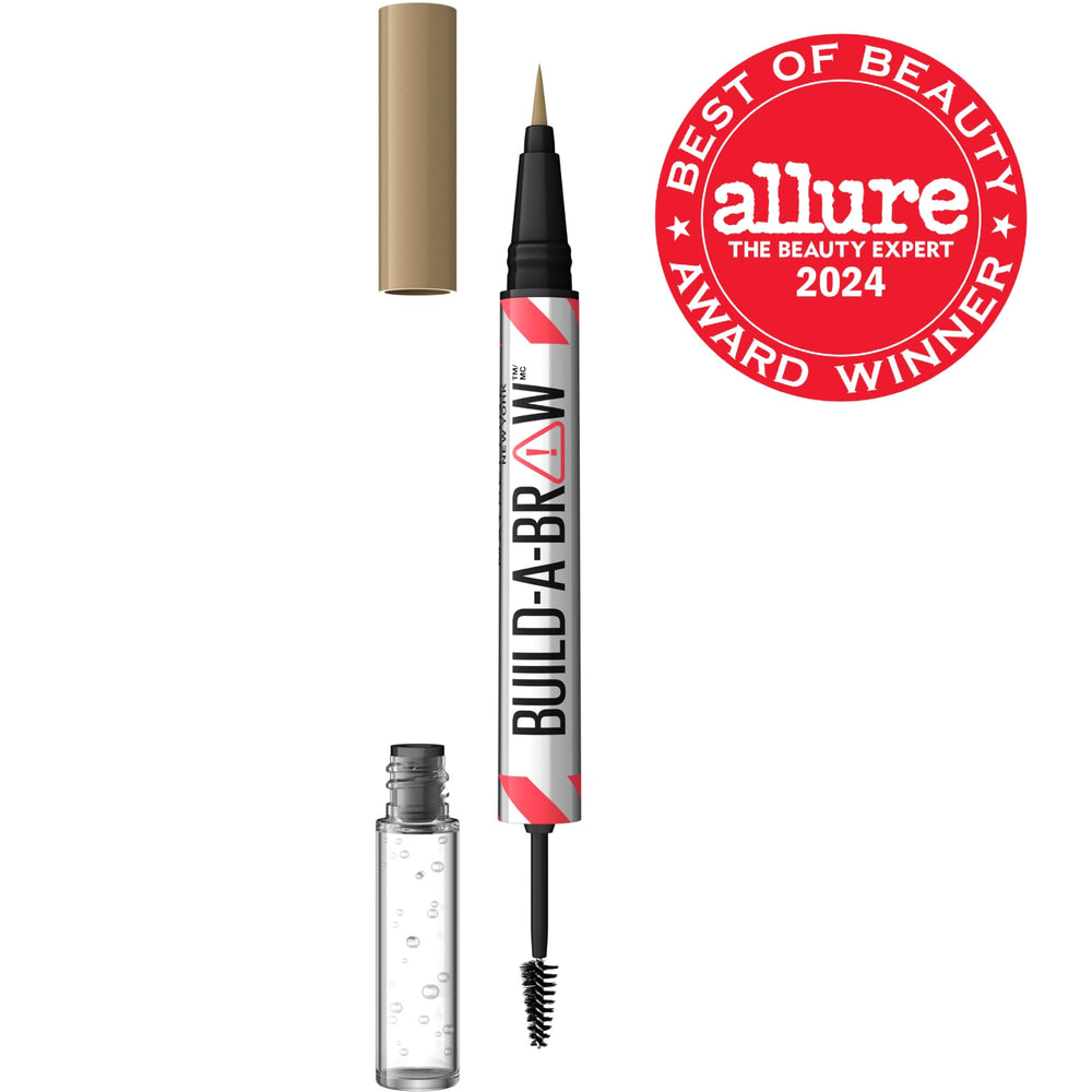 Maybelline Build-A-Brow sealing gel delivering clear, long-lasting hold.