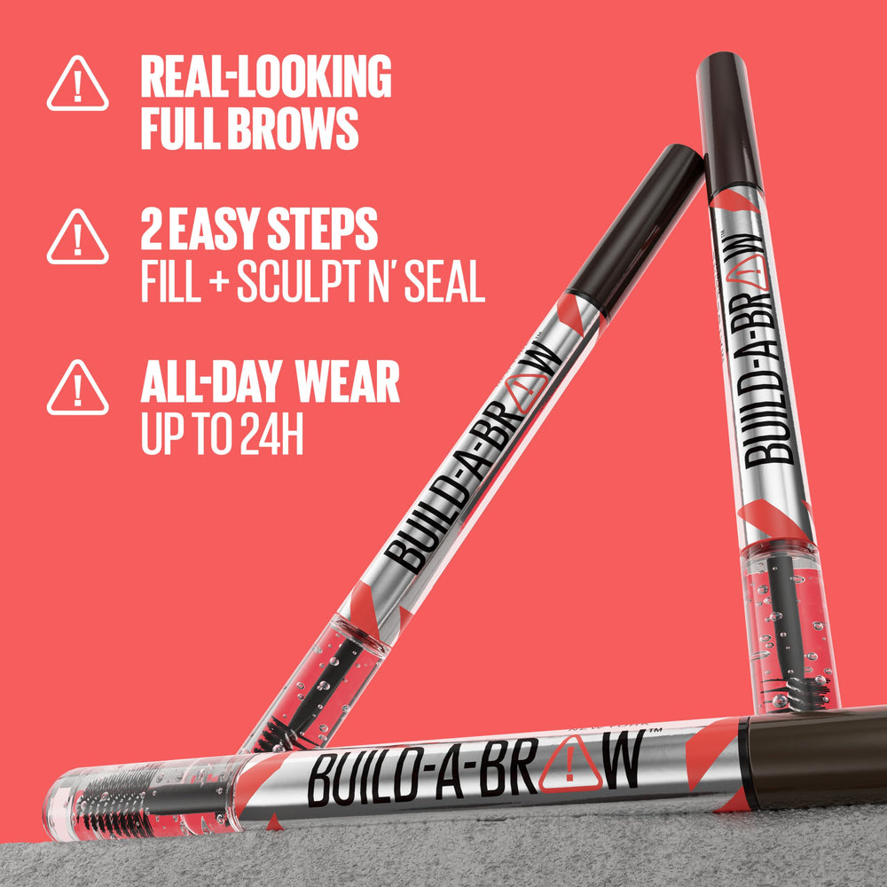 Maybelline Build-A-Brow waterproof formula withstands sweat.