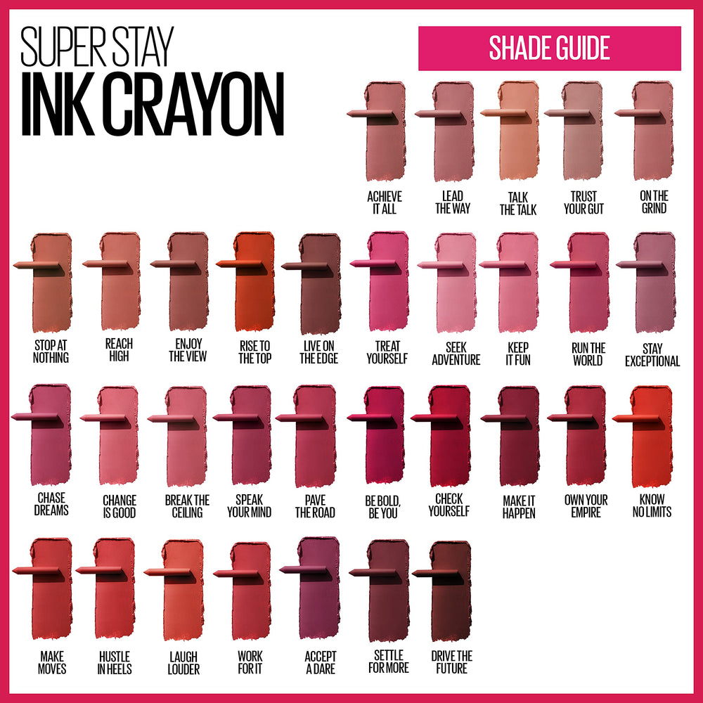 Maybelline built-in sharpener keeps lip lines ultra-precise.
