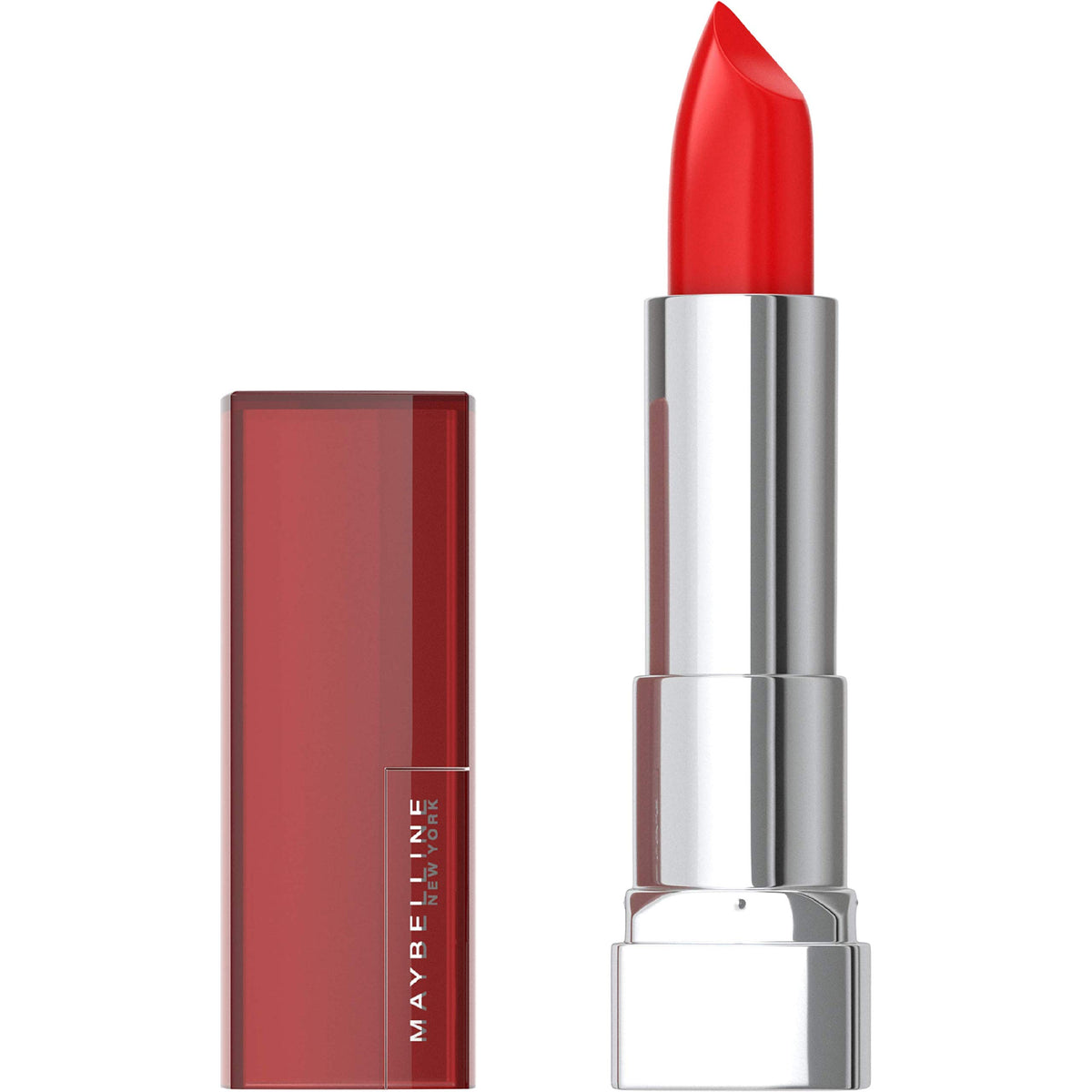 Maybelline Color Sensational lipstick nude swatch shows creamy finish for everyday lips