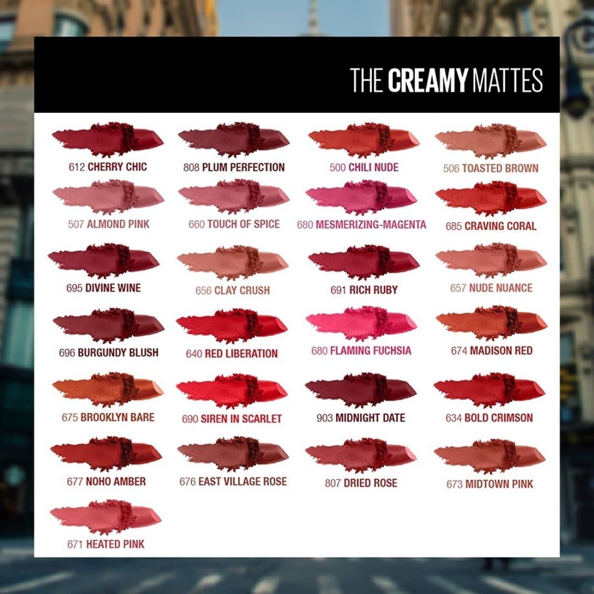 Maybelline lipstick bottle close-up highlighting hydrating oils and texture