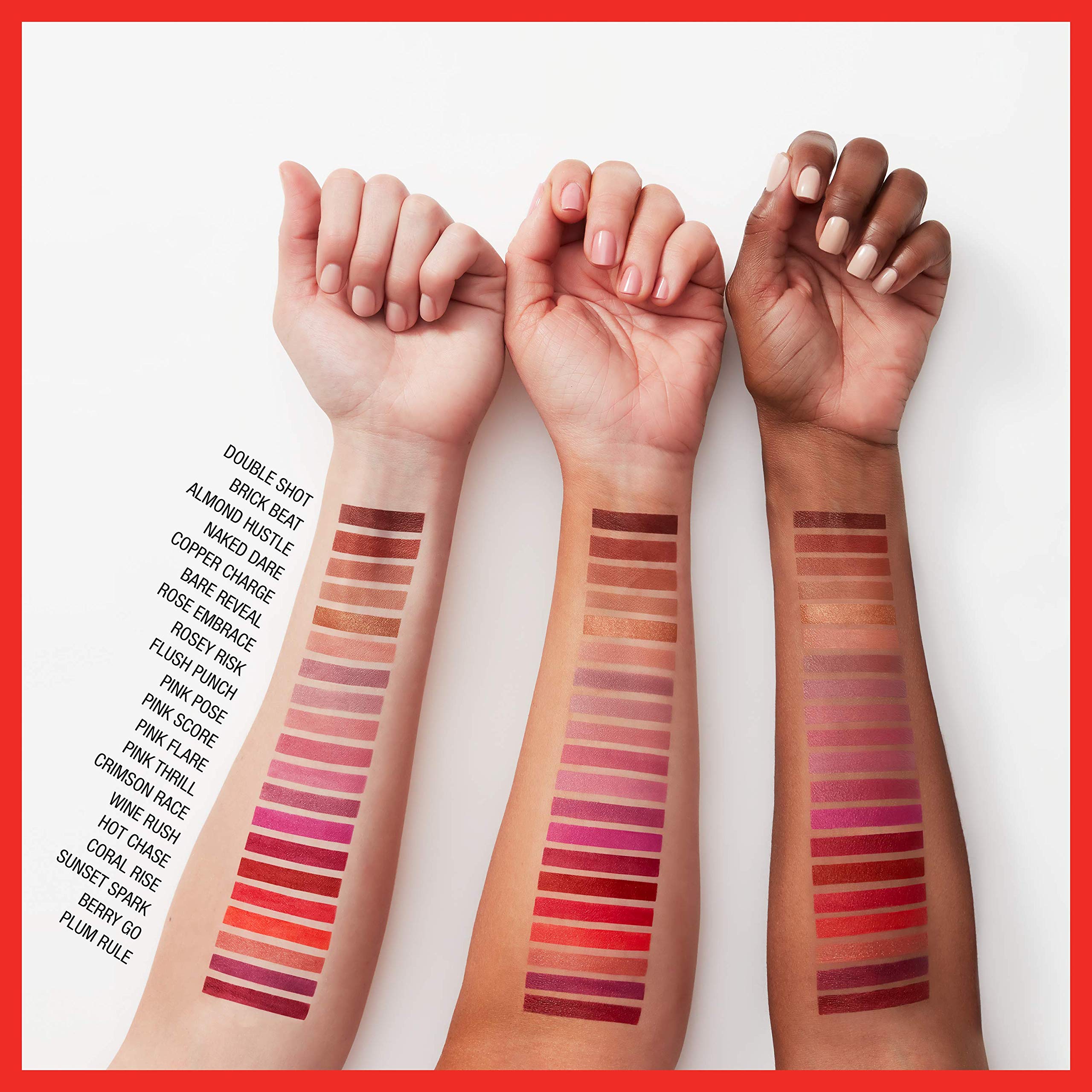 Maybelline Color Sensational lipstick swatch highlights pure pigment for rich color