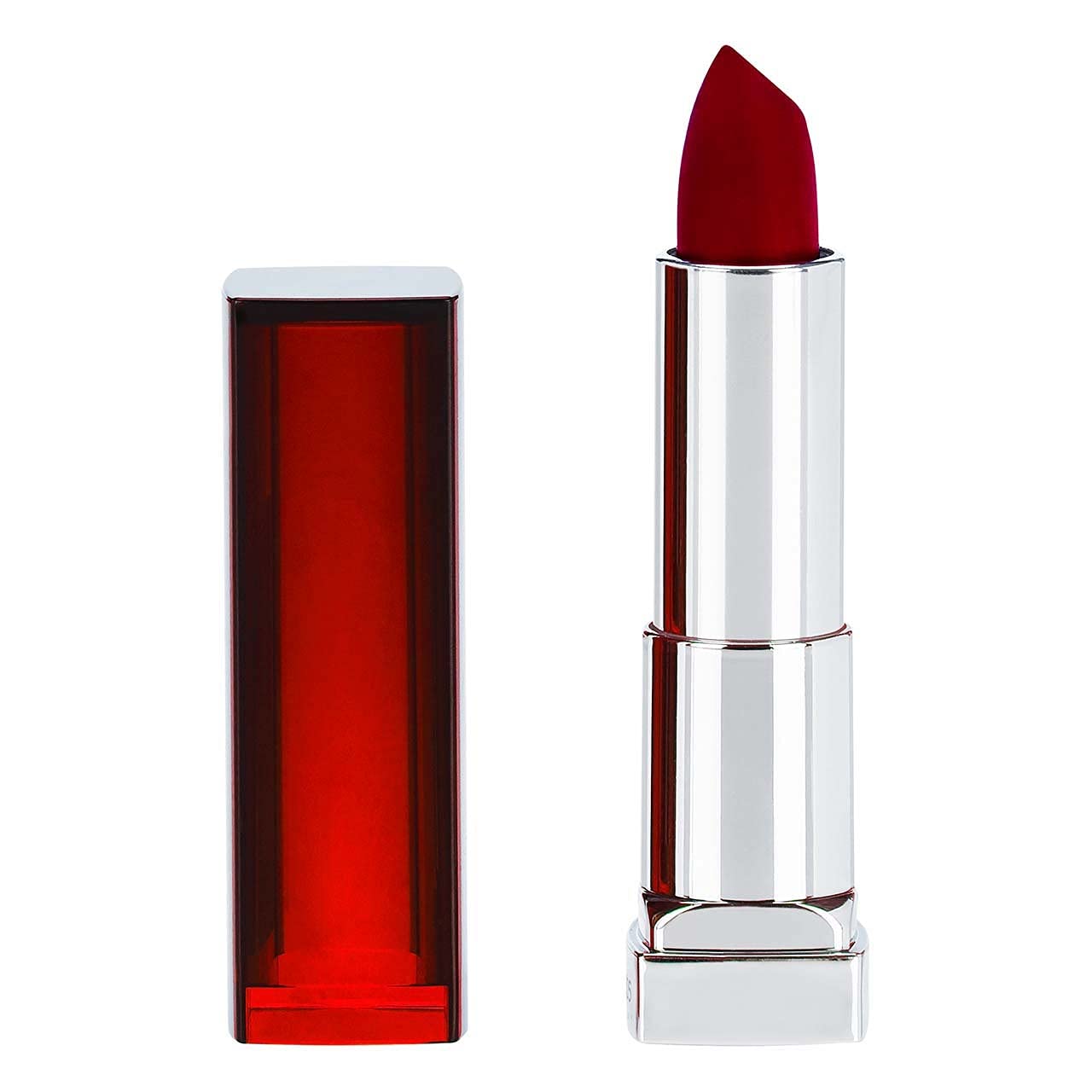Maybelline Color Sensational Red Lipstick packaging showcases the bold shade and modern design