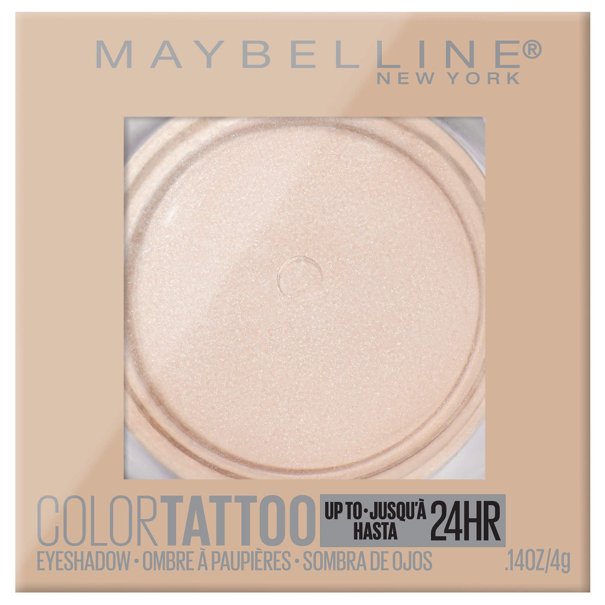 Maybelline Color Tattoo Front Runner cream eyeshadow swatch shows rich pigment and smooth texture.