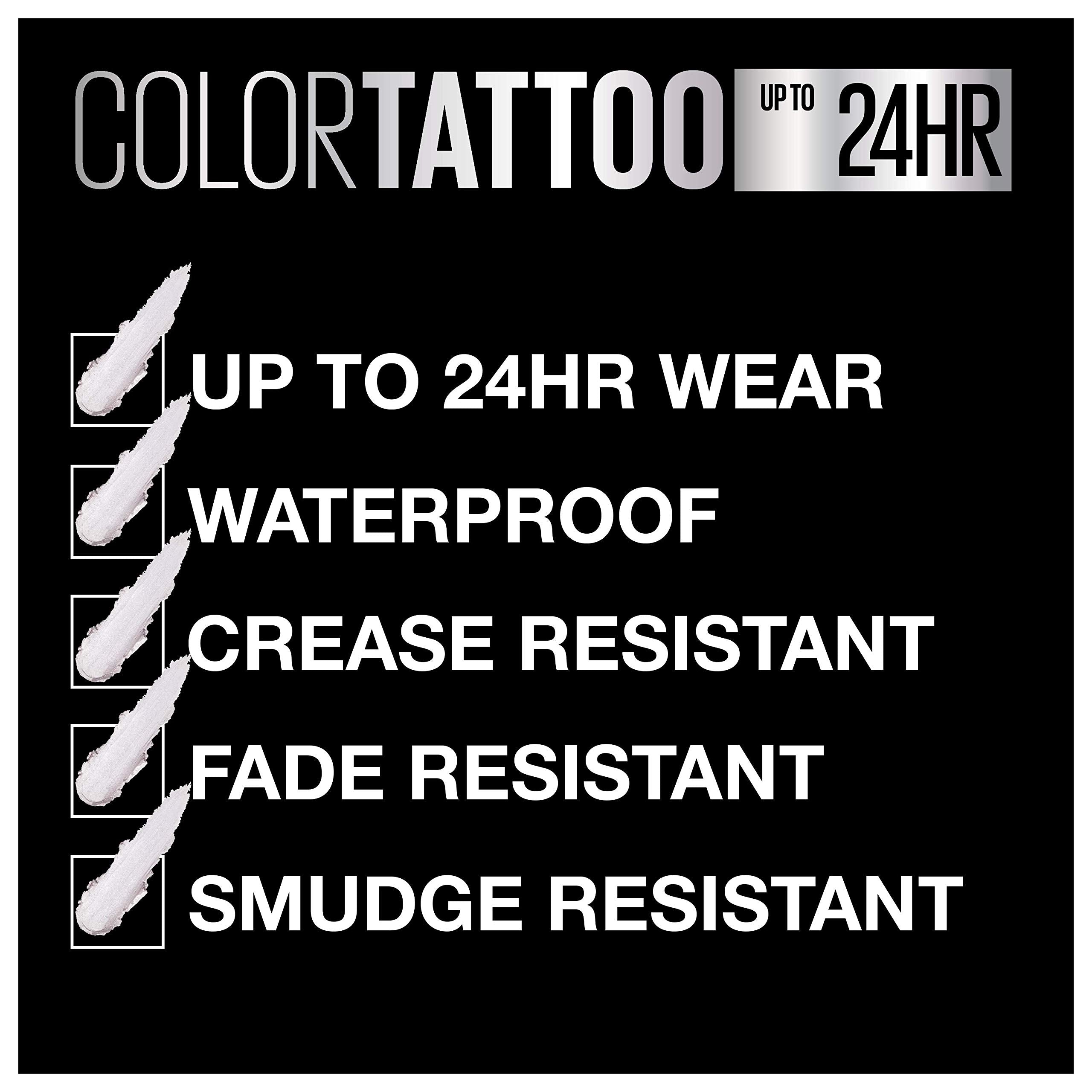 Maybelline Color Tattoo Socialite crease-resistant cream texture adds depth.
