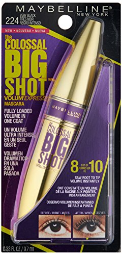 Maybelline Colossal Big Shot brush close-up with wavy bristles cradling lashes