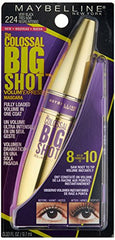 Maybelline Colossal Big Shot brush close-up with wavy bristles cradling lashes