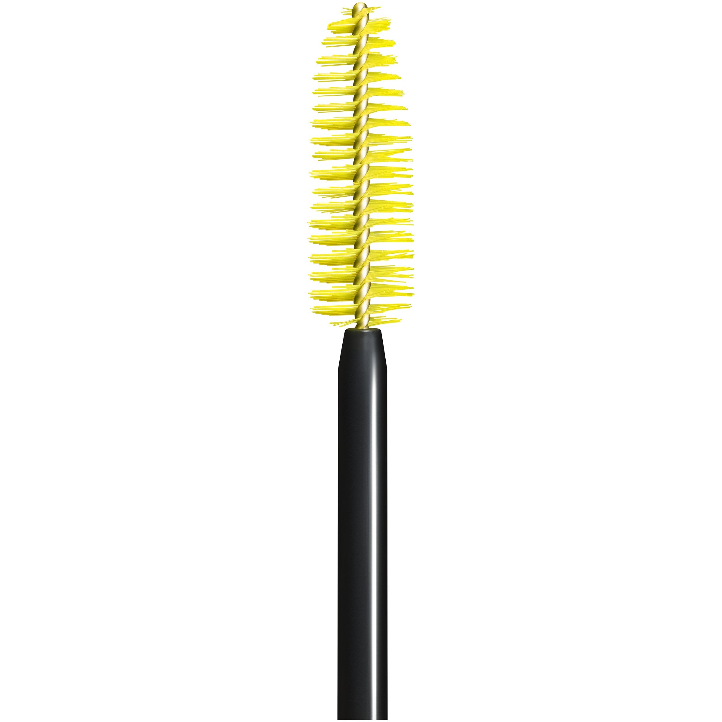 Mascara packaging highlighting waterproof formula and classic black shade