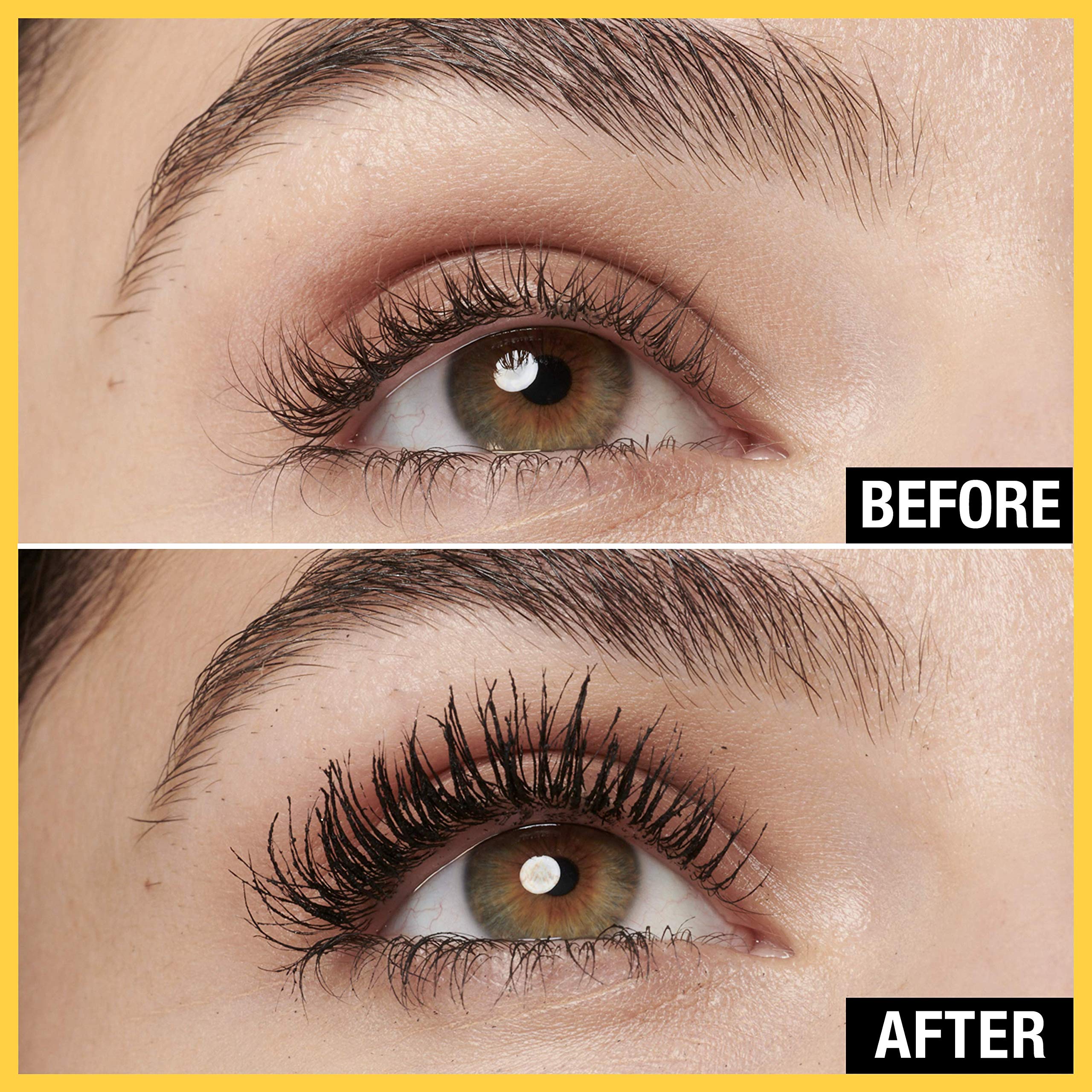 Lashes appear volumized with 9x volume visualization