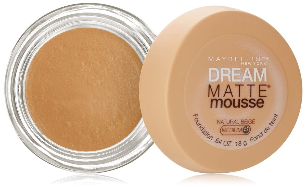 Maybelline Dream Matte Mousse bottle front showing lasting matte look