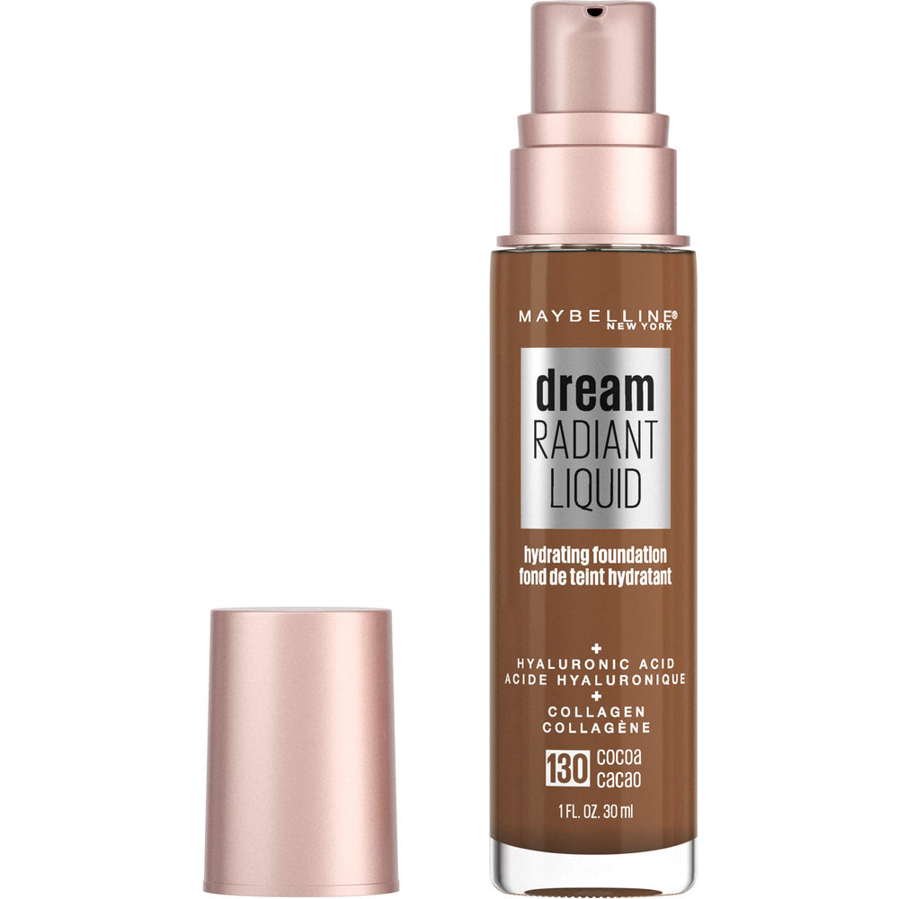 Maybelline Dream Radiant Liquid Foundation bottle close-up for a natural dewy glow