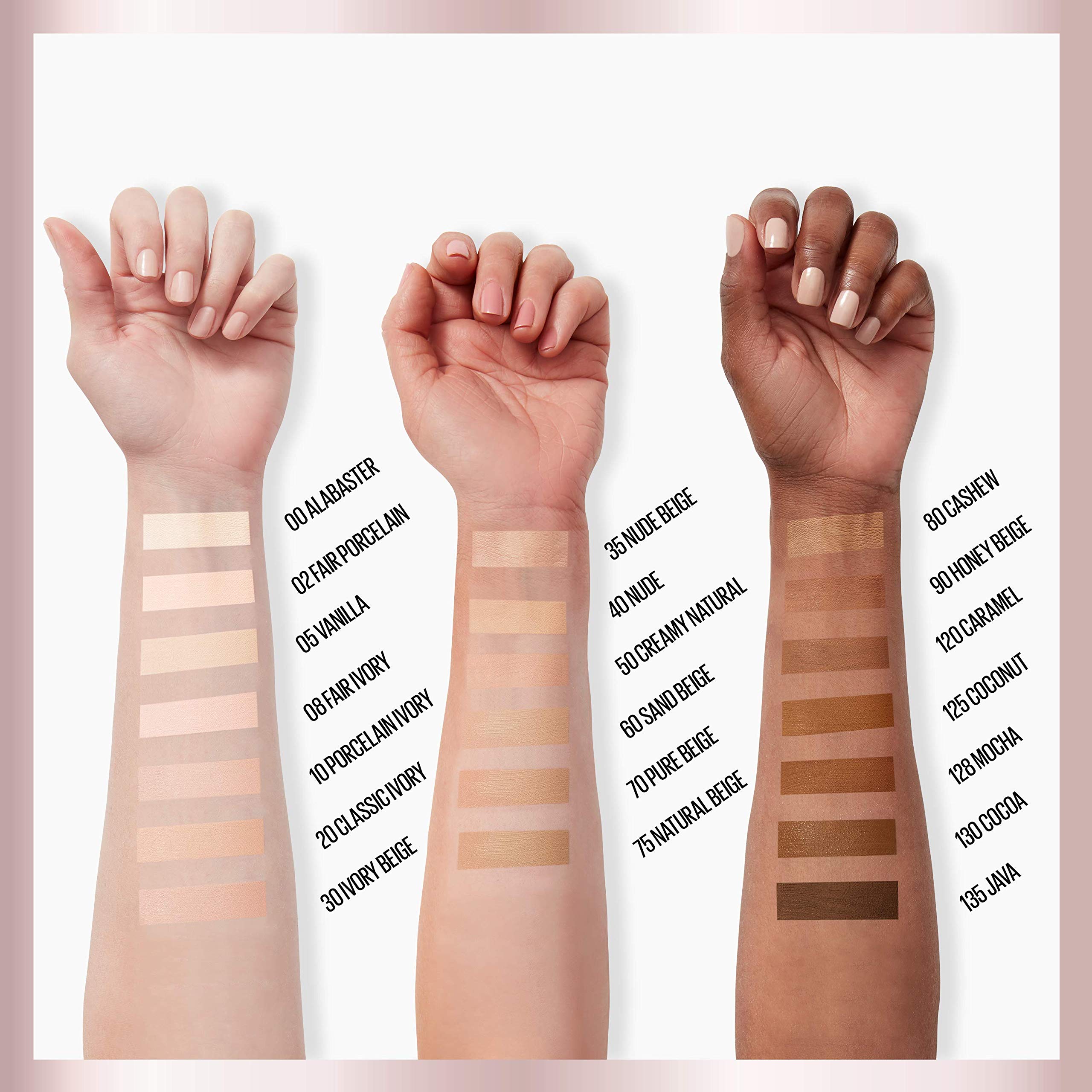 Daily use composition supports long lasting comfort and a dewy finish