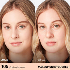 Applying Maybelline Fit Me with fingertip for natural coverage
