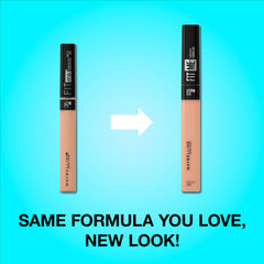 Maybelline Fit Me concealer applicator applying precise coverage.