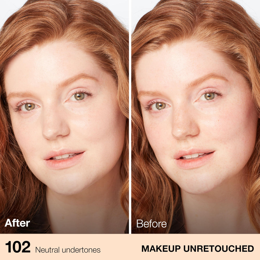 Maybelline Fit Me foundation being dispensed to show smooth, blendable texture.