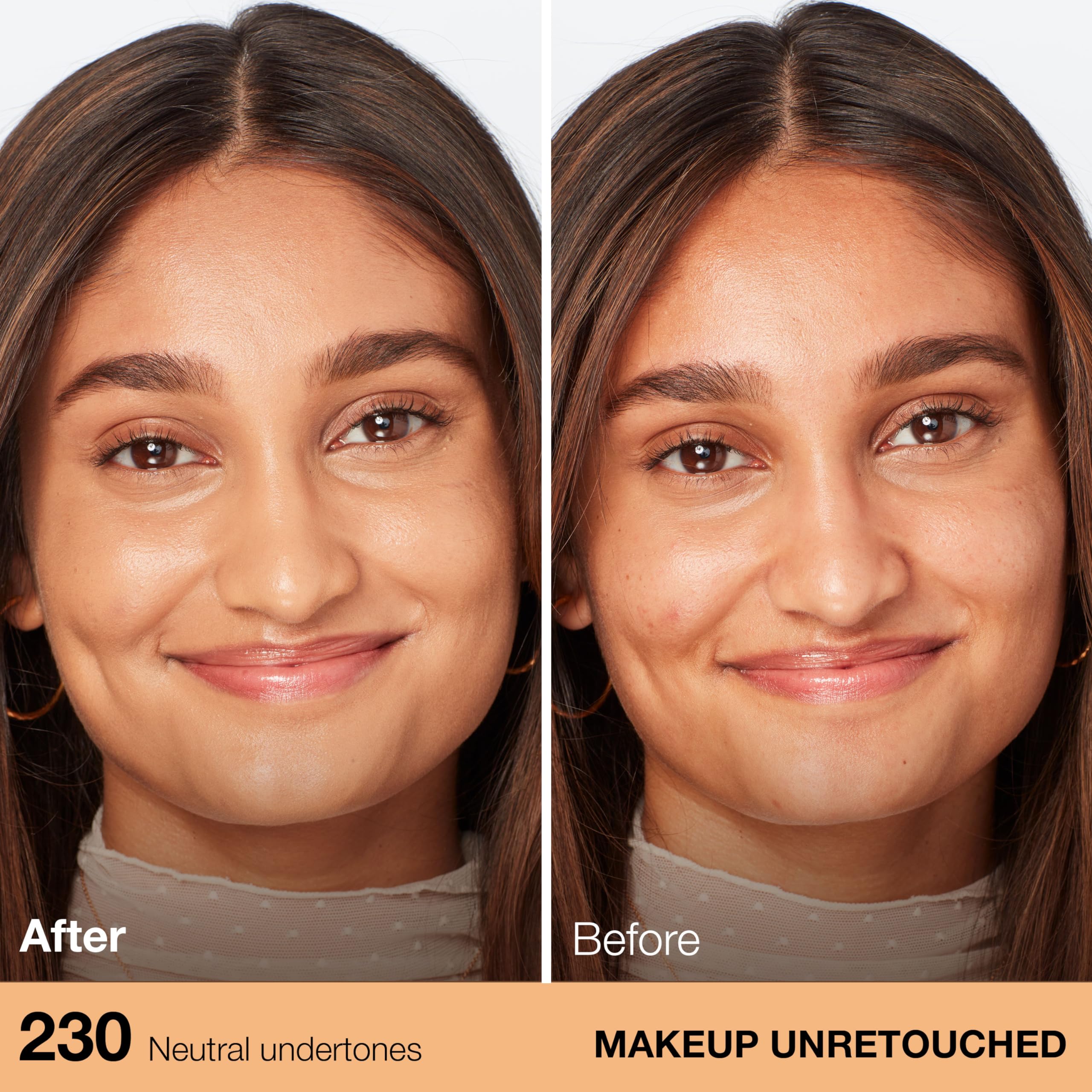 Shade range Ivory to Mocha for a natural match with Maybelline Fit Me