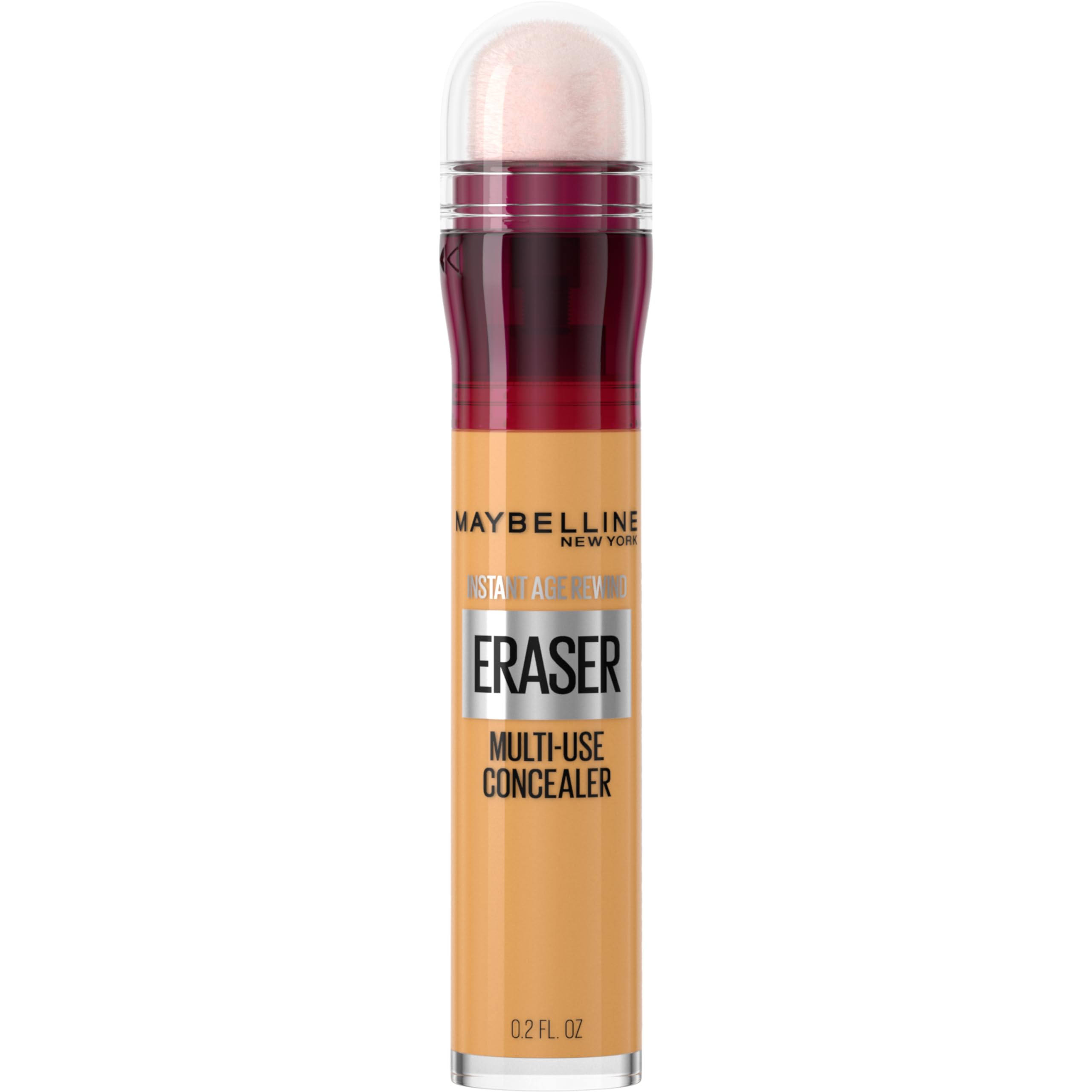 Maybelline Instant Age Rewind Eraser bottle shows smooth under-eye coverage and dark circle concealment.