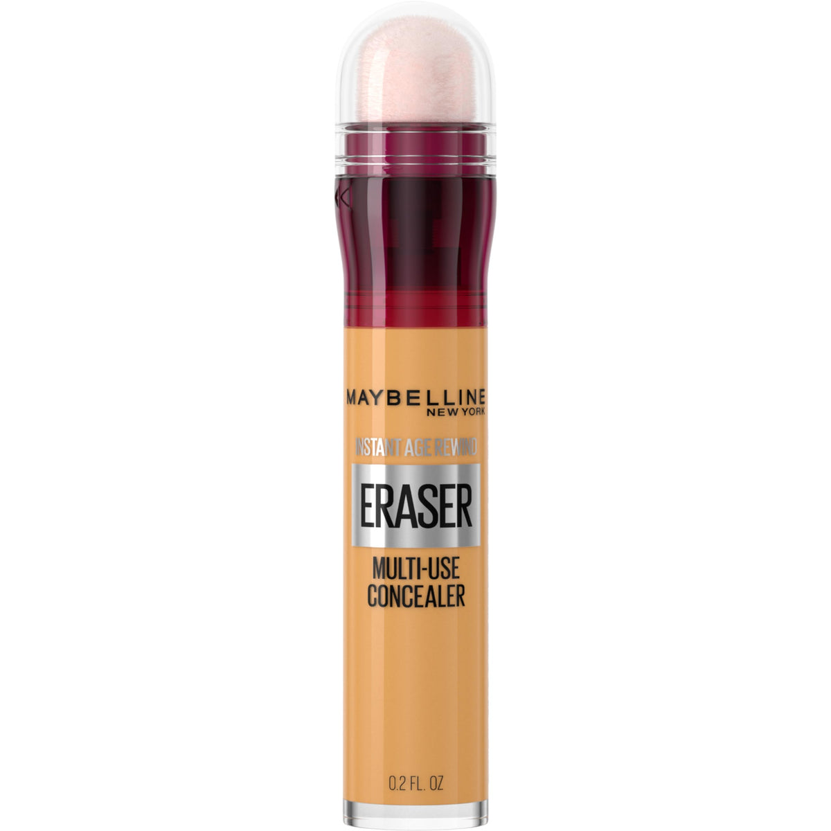 Maybelline Instant Age Rewind Eraser bottle shows smooth under-eye coverage and dark circle concealment.