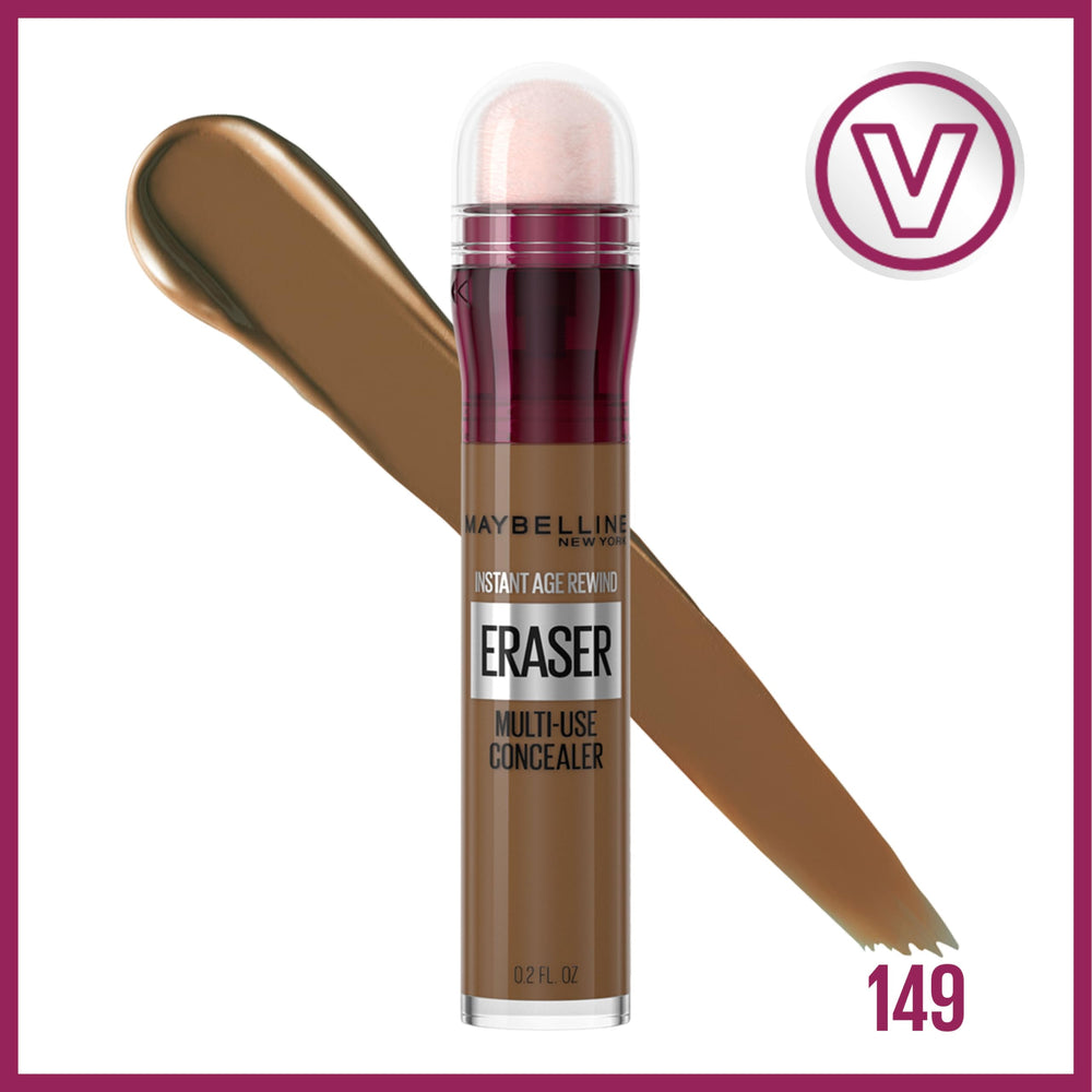 Maybelline Instant Age Rewind concealer applicator demonstrates precise application.