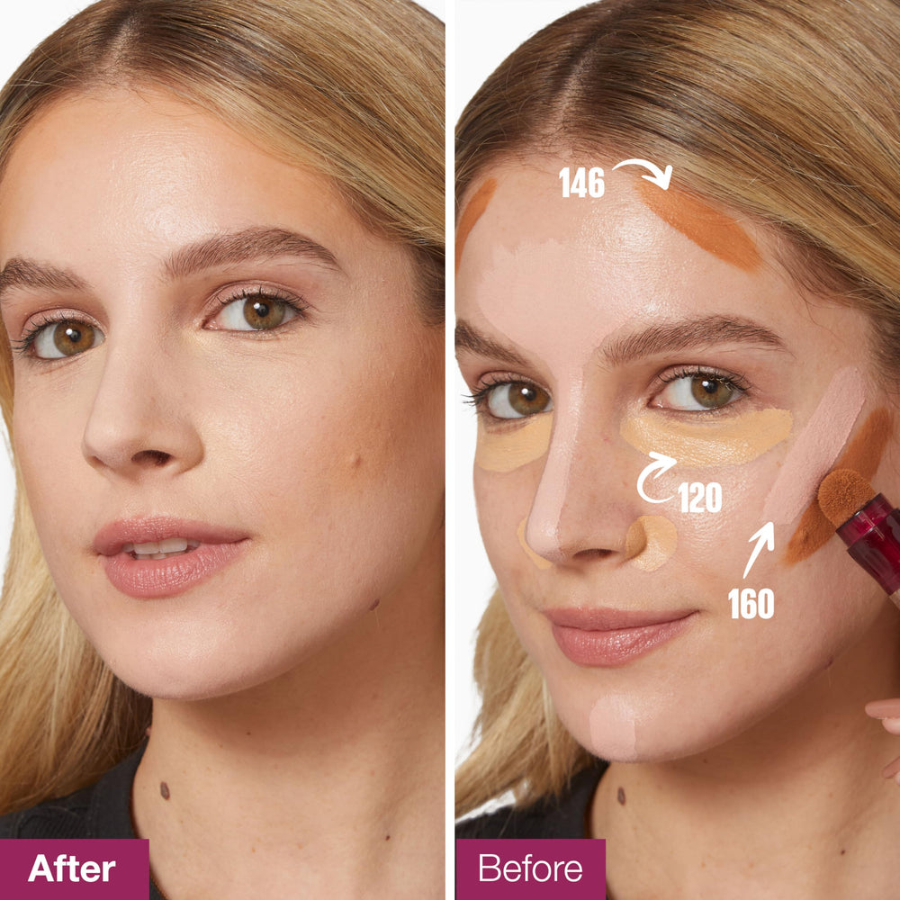 Maybelline Instant Age Rewind concealer application close-up for under-eye concealment.
