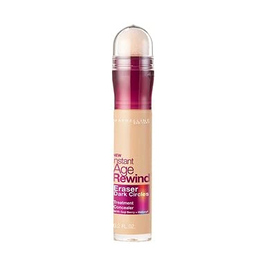 Maybelline Instant Age Rewind daily routine makeup bag essential for quick concealment.