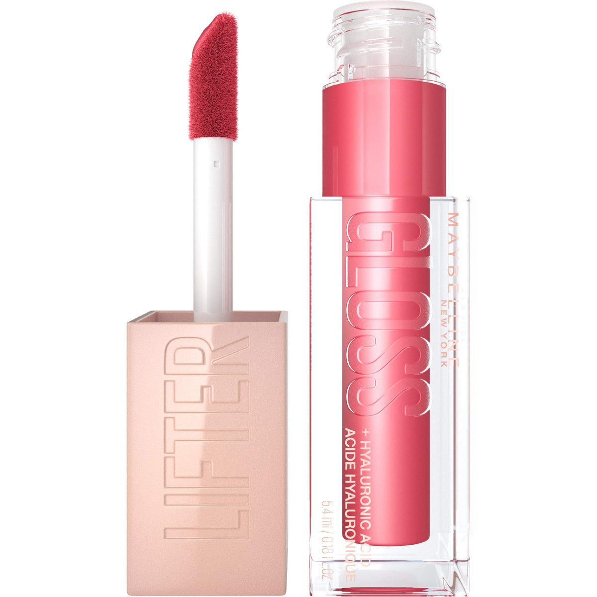 Maybelline Lifter Gloss with hyaluronic acid hydrates for a smooth, plump-looking surface