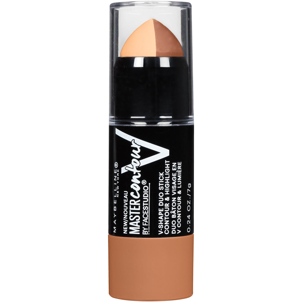 Maybelline Master Contour Duo Stick dark shade swatch for sculpted shadows