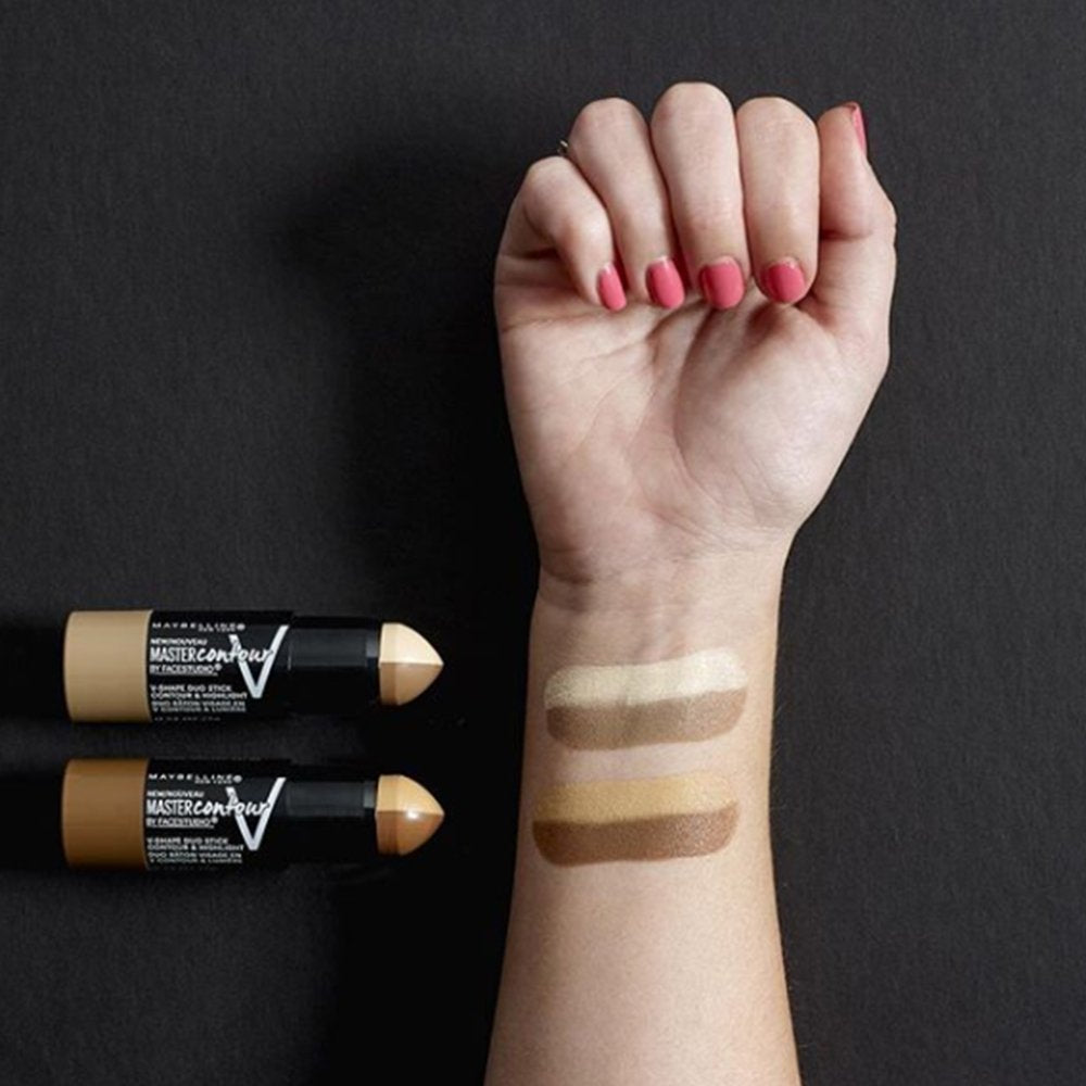 Maybelline Master Contour Duo Stick contouring along jawline for lift