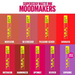 Maybelline Moodmakers collection shades offer mood-inspired color options for daily looks.