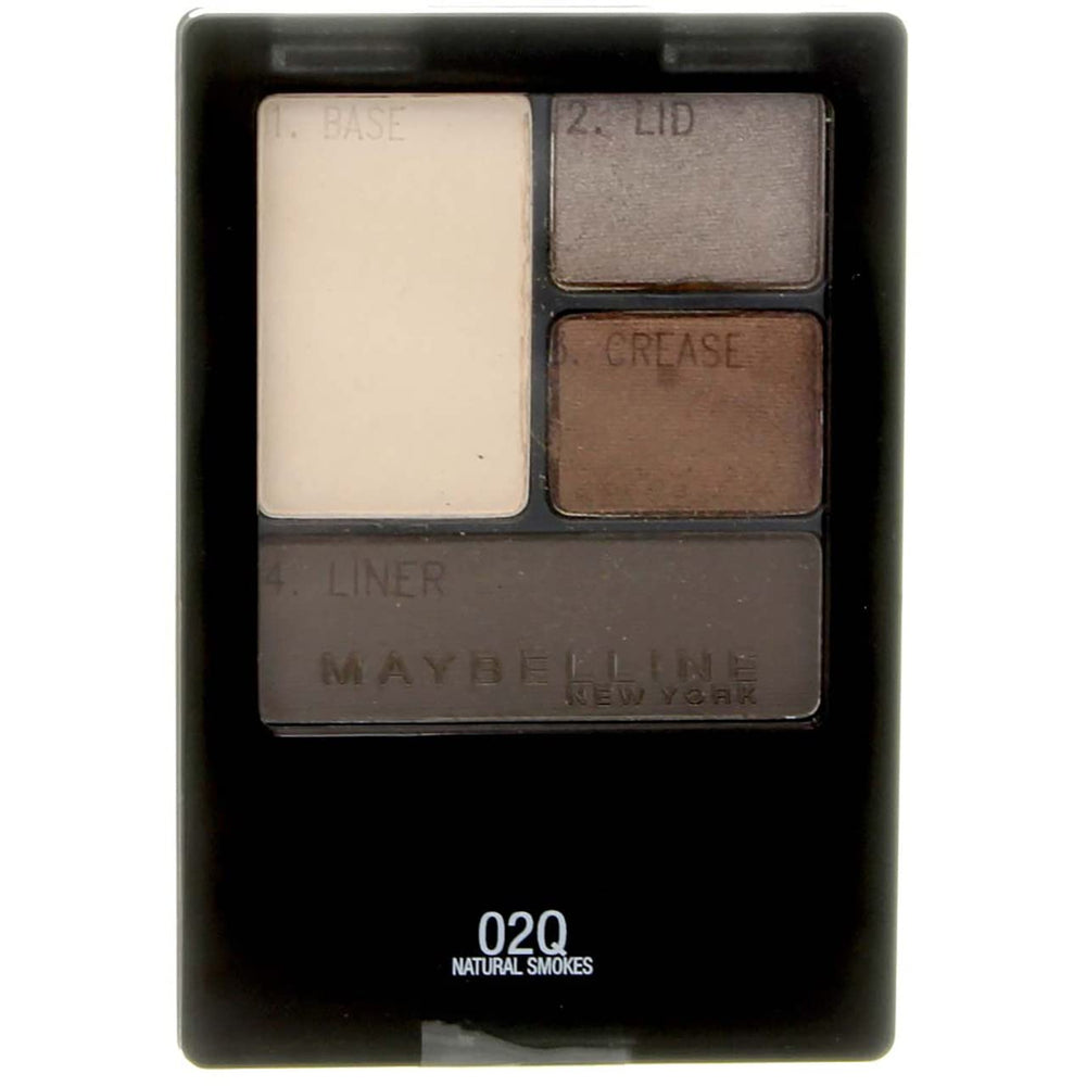 Maybelline New York Expert Wear Eyeshadow Quads Natural Smokes lightest shade swatch for brightening lids.
