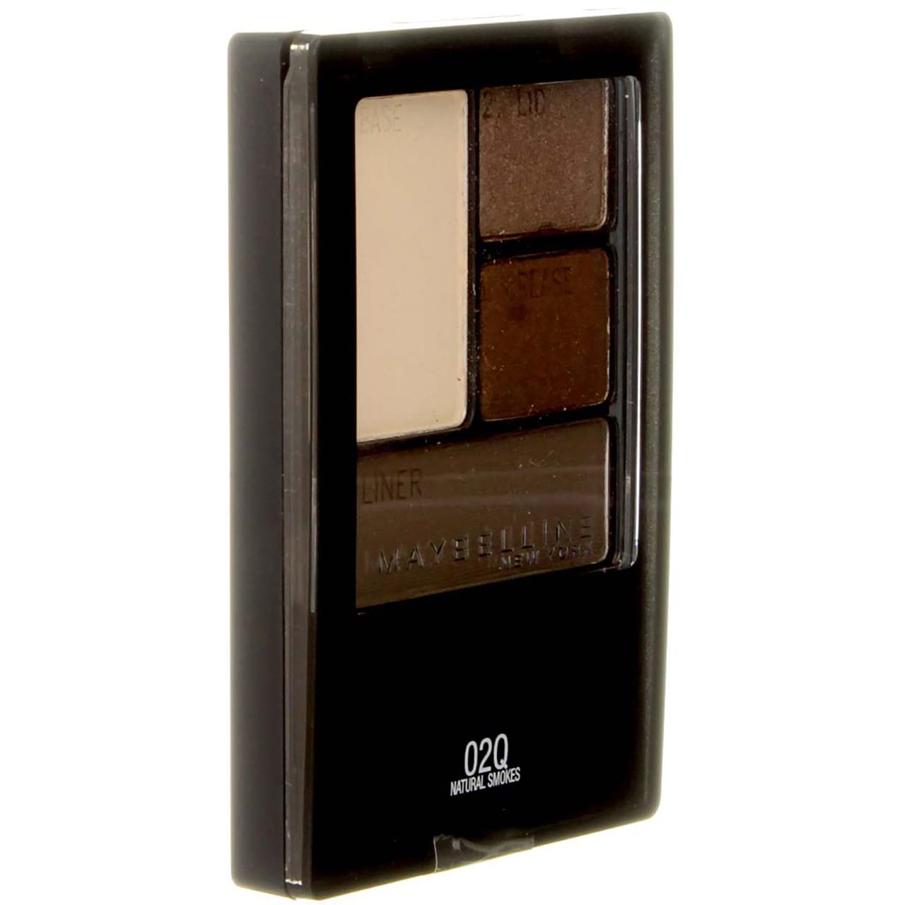 Maybelline New York Expert Wear Eyeshadow Quads damp brush liner along lashes for definition.